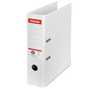 Esselte Raccoglitore con Meccanismo a Leva, Zero Emissioni di CO2, Cartone Riciclato al 100%, Cartelle A4, Dorso da 7.5 cm, Bianco, 627570