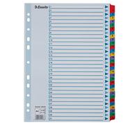 Esselte Rubrica con Tasti 1-31, Formato A4, Tasti e Banda Perforata con Rinforzo in Plastica Mylar, Cartoncino Robusto, Blu, 31 Tasti con Pagina Indice, 100164