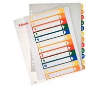 Divisori per rubrica Esselte extra numerica 1-12 con indice stampabile a PC A4 m