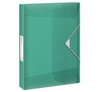 Esselte Scatola Portadocumenti in Formato A4, Contiene fino a 350 Fogli, Utilizzabile a Casa e in Ufficio, Gamma Colour'Breeze, Motivo in Rilievo, Dorso da 40 mm - Verde