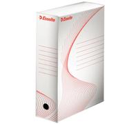 Esselte Scatole Archivio 100mm con Coperchio Lotto 25 Bianco Rosso Cartone
