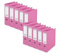 Esselte, Solea 628535, Raccoglitore a leva, formato A4, dorso 75 mm, capacità 500 fogli, PP, copertina in plastica, cartelle e cartelle, 628535, confezione da 10, viola Solea