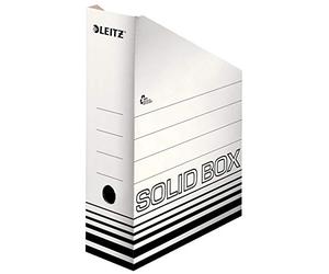 Esselte Solid Box 46070001 - Portariviste in cartone, 100 mm, per conservare riviste e cartelle in formato A4, 10 pezzi, colore: Nero