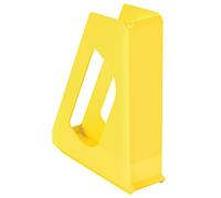 Esselte VIDA, 628216, confezione da 10 raccoglitori in formato A4, ideali per volantini, brochure, documenti, cartelline e cucitrici, plastica resistente, giallo, confezione da 10 pezzi