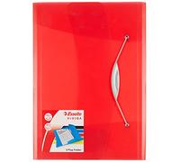 ESSELTE VIVIDA Cartella a 3 lembi con elastico PPL - dim. 23,4 x 32 cm - Cap. 150 fogli - Rosso VIVIDA - 624042