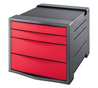 ESSELTE VIVIDA Cassettiera 4 cassetti - Rosso VIVIDA - 623960