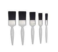 Essen - Set di 5 pennelli lucidi, colore: argento