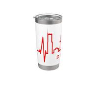 Essen Skyline Battito del Cuore Tedesco Ruhrpott Amo Essen Bicchiere termico in acciaio inox doppia parete