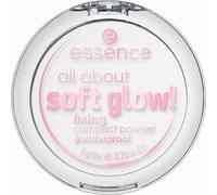 Essence Cipria compatta All About Soft Glow! fissante waterproof Argento 8 g unisex