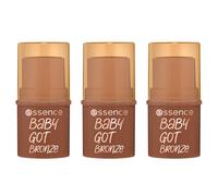 Essence Baby Got Bronze Stick Bronzante N. 40, Marrone, Naturale, Brillante, Fresco, Vegano, Senza Conservanti e Parabeni, Senza Particelle di Microplastica, Confezione da 3 (3 x 5,5 g)