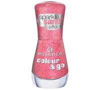 ESSENCE Colour & Go Quick Drying Nail Polish Sparkle Sand Effect N. 182 Hello Rosy colore: rosa antico/Pink con Brillare Contenuto: 8 ML Smalto per Unghie Nail Polish per bella unghie