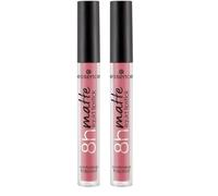 Essence Cosmetics 8H Matte Rossetto Liquido, Lunga Durata, Opacizzante, Asciugatura Rapida, Opaca, 2.5 ml (Confezione da 2)