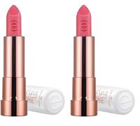 Essence Cosmetics Caring Shine Vegan Collagen Rossetto, Curativo, Lucida, 3.5 g (Confezione da 2)