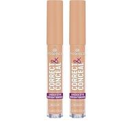 Essence Cosmetics Correct & Conceal Under Eye Correttore Occhiaie, Schiarente, Correttivo del Colore, Naturale, 3.5 ml (Confezione da 2)
