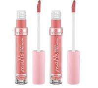 Essence Cosmetics Matte Liquid Ombretto, Lunga Durata, Coprenza, Asciugatura Rapida, Naturale, Colore Intenso, 3 ml (Confezione da 2)