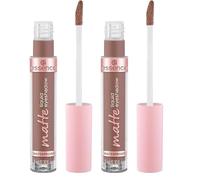 Essence Cosmetics Matte Liquid Ombretto, Lunga Durata, Coprenza, Asciugatura Rapida, Naturale, Colore Intenso, 3 ml (Confezione da 2)