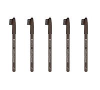 Essence eyebrow DESIGNER, Eye Pencil, matita per sopracciglia, n. 02 marrone, definendo, vegano, senza particelle in microplastica, senza nanoparticelle, confezione da 5 (5 x 1 g)