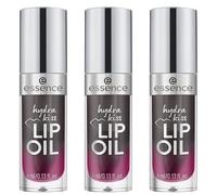 Essence Hydra Kiss Lip Oil, Lucidalabbra N. 05, Nero, Idratante, Nutriente, Con Oli, Lucido, Vegano, Senza Parabeni, Microplastica e Nanoparticelle, Confezione da 3