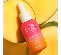 Essence INAO inner and outer beauty Light Lover High Protection Siero SPF 50 by essence, siero facciale, giallo, protettivo, vegano, senza olio, filtro UVA e UVB + SPF 50, senza parabeni, confezione