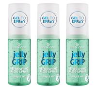 Essence Jelly Grip Refreshing, spray per il fissaggio, trasparente, idratante, rinfrescante, radiante, fresco, vegano, senza olio, senza alcool, senza parabeni, confezione da 3 (3 x 50 ml)