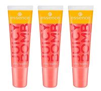Essence JUICY BOMB Lucidalabbra, N. 103, Arancione, Lucido, Brillante, Fresco, Vegano, Senza Alcool, Parabeni e Particelle di Microplastica, Confezione da 3 (3 x 10 ml)