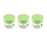 Essence lip Care SUGAR SCRUB, peeling per labbra, n. 02, verde, idratante, rigenerante, nutriente, vegano, senza conservanti, senza parabeni, senza particelle di microplastica, confezione da 3 (3 x 9