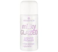essence milky GLAZED LIQUID PRIMER Primer Viso Liquido, 50 ml | Finish Luminoso e Trasparente, Effetto Fresco, Consistenza Fluida Tipo Siero, Estratto di Riso, Glicerina e Ceramidi