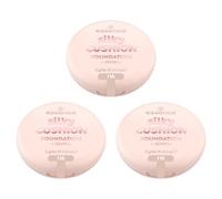 essence silky CUSHION FOUNDATION, n. 110, nude, a lunga durata, naturale, vegano, senza olio, impermeabile, senza parabeni, confezione da 3 (3 x 12 g)