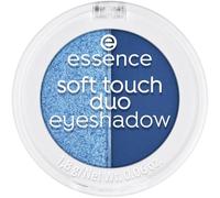 Essence Soft Touch Duo Eyeshadow, ombretto, n. 03, blu, 2 tonalità blu, a lunga durata, risultato immediato, vegano, senza particelle di microplastica, senza nanoparticelle, senza profumo, confezione