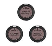 Essence Soft Touch Eyeshadow, ombretto n. 03 Eternity, grigio, risultato immediato, a lunga durata, con vitamine, colori intensi, vegani, senza nanoparticelle, confezione da 3 (3 x 2 g)