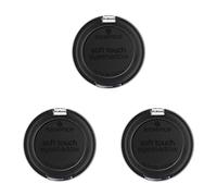 Essence Soft Touch Eyeshadow, ombretto n. 06 Pitch Black, nero, risultato immediato, a lunga durata, con vitamine, colori intensi, vegani, senza nanoparticelle, confezione da 3 (3 x 2 g)