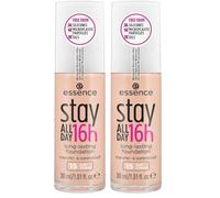 Essence Stay All Day 16H Long-Lasting Maquillaje, 15 Soft Creme (Confezione da 2)