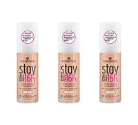essence stay ALL DAY Fondotinta a lunga tenuta 16 ore, Make Up, a prova di sbavature, resistente all'acqua, 30 Soft Sand, nude, a lunga tenuta, opacizzante, opaco, confezione da 3 (3 x 30 ml)