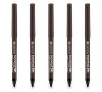 Essence SUPERLAST 24h eyebrow - Matita per pomata waterproof, Eye Pencil, matita per sopracciglia, durata 24 ore, n. 40 Cool Brown, marrone, vegano, impermeabile, confezione da 5 (5 x 0,31 g)