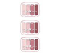essence the Rose Edition Mini Palette di ombretti, multicolore, 4 colori, a lunga durata, naturali, vegani, senza particelle di microplastica, senza nanoparticelle, senza profumo, confezione da 3 (3 x
