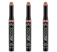 Essence The Slim Stick, rossetto, n. 102, nude, a lunga durata, nutriente, risultato espresso, colori intensi, opachi, vegani, senza profumo, senza alcool, senza parabeni, confezione da 3 (3 x 1,7 g)