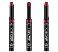 Essence The Slim Stick, rossetto, n. 107, rosso, di lunga durata, nutriente, risultato espresso, colori intensi, opachi, vegani, senza profumo, senza alcool, senza parabeni, confezione da 3 (3 x 1,7 g