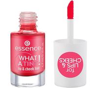 essence WHAT A TINT! lip & cheek tint Vegano 02 Coral Sunset 4,9 ml | Tinta e Blush Liquido Labbra e Guance, Colore Modulabile, Finitura Naturale, Lunga Durata, Texture Leggera e Fluida