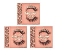 essence what the FAKE! ciglia finte, n. 01, trasparente, effetto ciglia finte, vegano, senza particelle di microplastica, senza nanoparticelle, senza profumo, confezione da 3 (3 x 1 g)