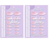 essence what the fake! PRESS-ON NAILS set manicure, lunga durata, correttore, asciugatura rapida, naturale, intensiva (28pcs) (Confezione da 2)