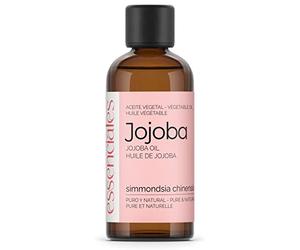 Essenciales - Olio Vegetale di Jojoba BIO, 100% Puro e Naturale, Certificato Ecologico, 100 ml | Olio Vegetale Simmondsia Chinensis, 1ª Pressione a Freddo, Ideale per Pelli Acneiche e Capelli Grassi