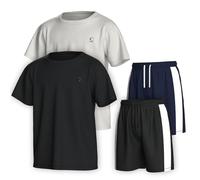 Essenclo Boys Clothing Sets Tagless Loose Athletic Performance Crew Neck T-Shirt and Short Outfits Size 3-16 (4 Piece Set) - Set-4-5-6