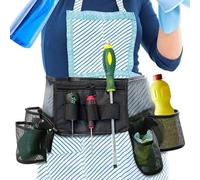 Essentall - per attrezzi da giardinaggio, con tasche, tasca a nastro per una facile portata quando si lavora per le pulizie e le pulizie, misura regolabile