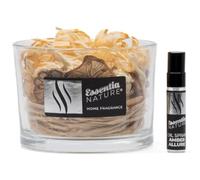 ESSENTIA Diffusore Naturale Pot Pourri, Profumatore per Ambienti, Diffusore Oli Essenziali | Amber Allure | Vaso in Vetro e Flacone con Fragranza da 5 ml