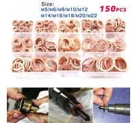 Essential 150PCS Kit Assortimento Lavatrice Schiacciamento Rame per Macchine e F