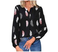 Essential Camicie Donna Camicetta Curvy Firmate Eleganti Top Estive Girocollo Tunica Tops Sciolto Classica Tee Shirt per la Primavera e L'Estate Leggera Confortevole e Traspirante Offerte Estive
