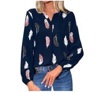 Essential Camicie Donna Camicetta Curvy Firmate Eleganti Top Estive Girocollo Tunica Tops Sciolto Classica Tee Shirt per la Primavera e L'Estate Leggera Confortevole e Traspirante Offerte Estive