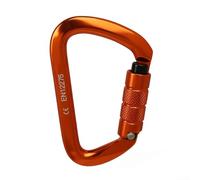 Essential Gear - Moschettone da arrampicata da 25 kN, ideale per appassionati di attività all'aria aperta e avventurieri (arancione)