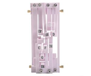Essential Guitar Chord Assistant for Novices - Tastiera scorrevole per visualizzare triadi e inversioni, compatta, colore: bianco, 15,5 x 8,8 x 6 cm