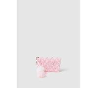 ESSENTIAL PINK, Mini Pouch In Raffia Rosa E Bianco, Donna, Multicolor, Taglia: FASUL